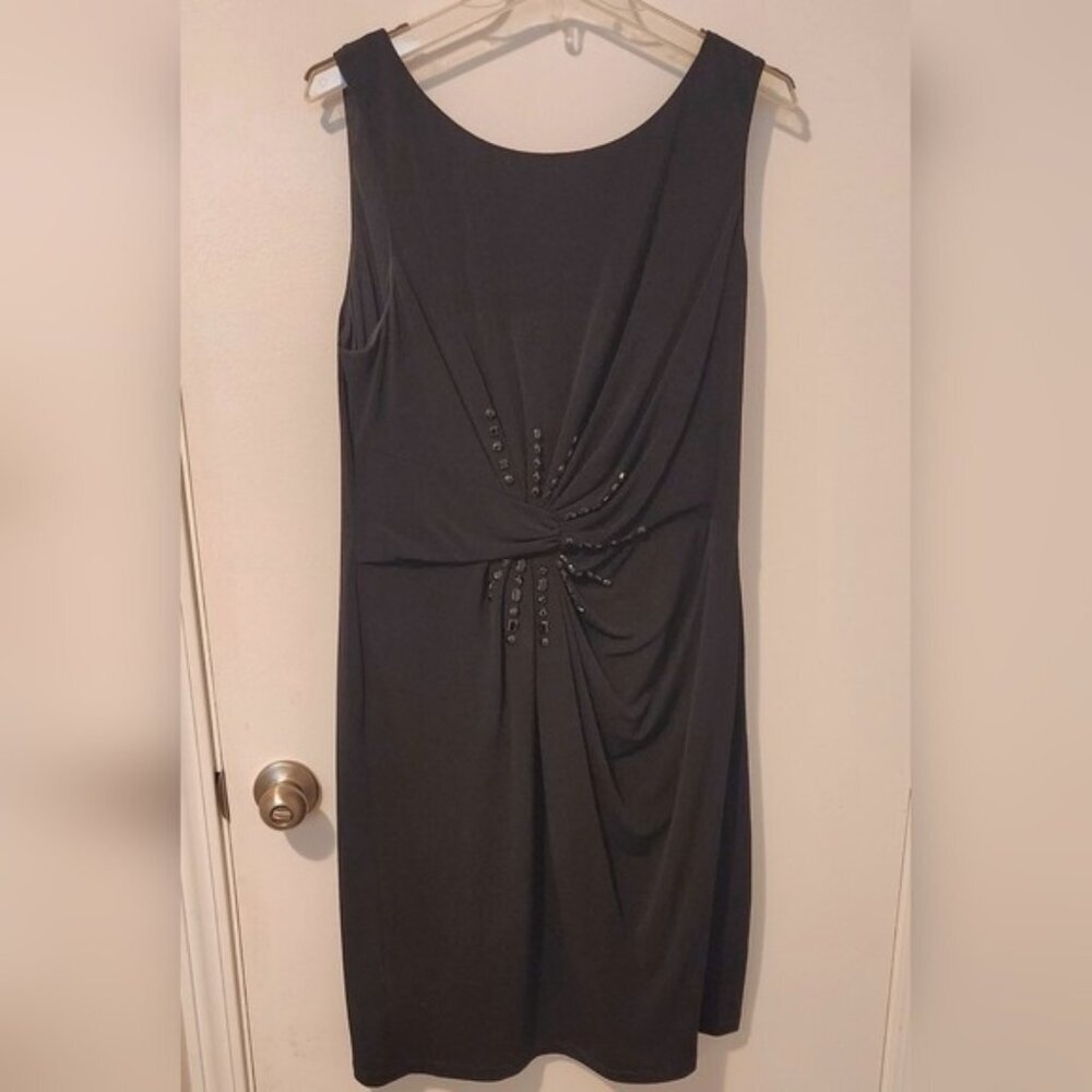 Anne Klein embellished cocktail career sheath dress size 16